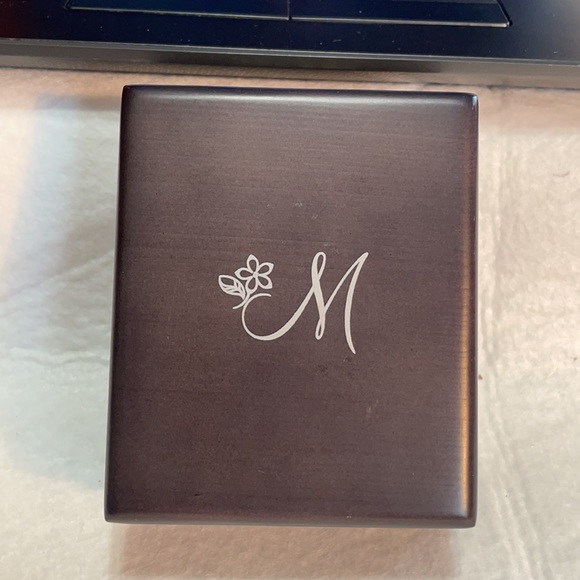 Mischa silver geometric cage drop earrings with crystals 2”. IOB - Picture 4 of 9